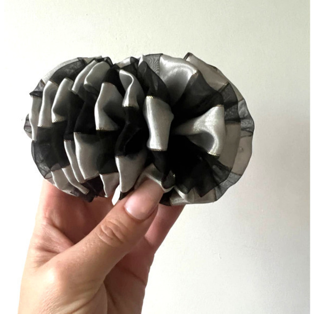 Barrette 1990s Vintage Hair Accessories, Black Silver, Avant Garde, Preppy